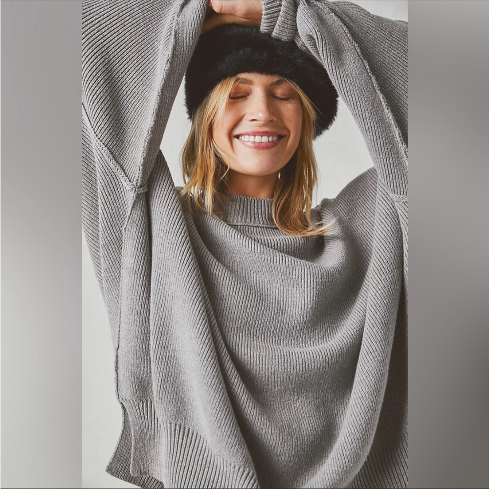 Free People Easy Street Tunic Heather Grey L